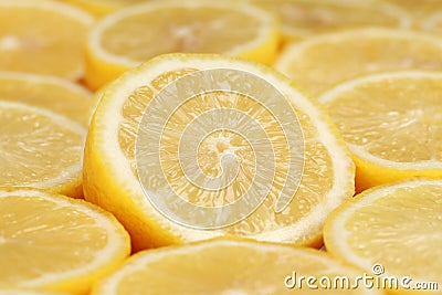 Sliced lemons Stock Photo