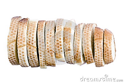 Sliced long loaf Stock Photo