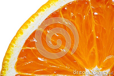 Sliced orange isolated on white Stock Photo