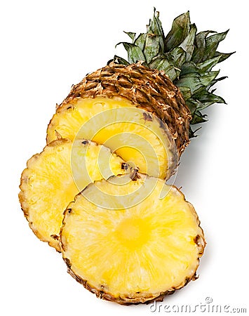 Sliced pineapple Stock Photo