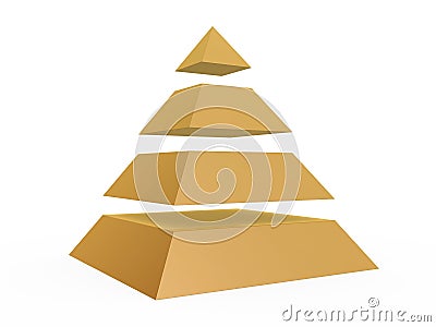 Sliced pyramid Stock Photo