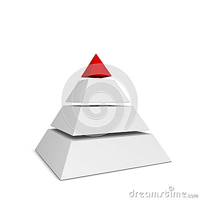 Sliced pyramid chart Cartoon Illustration