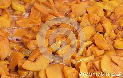 Sliced quince jam texture background delicious food Stock Photo