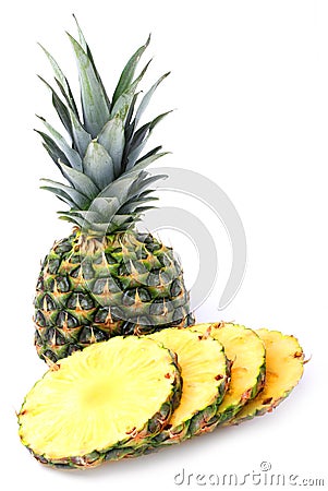 Sliced ripe pineapple Stock Photo