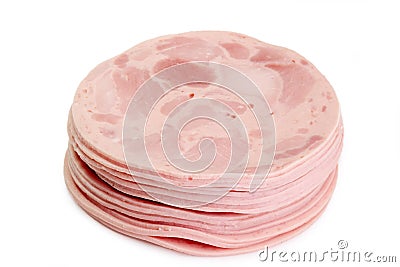 Sliced sausage Stock Photo