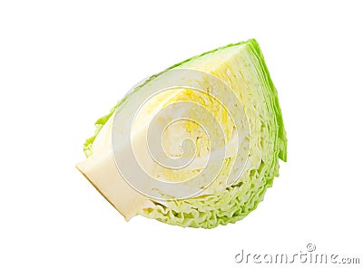 Sliced savoy cabbage isolated on white Stock Photo