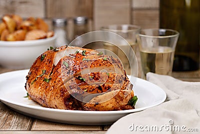 Baked turkey breast Stock Photo