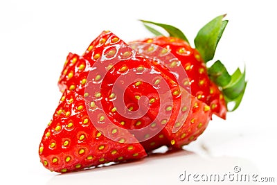 Sliced strawberry Stock Photo