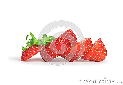 Sliced strawberry Stock Photo