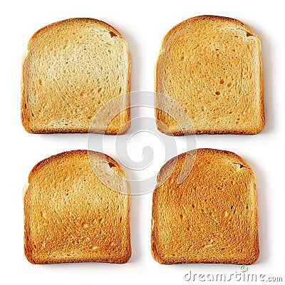 Sliced Toast Bread isolated on white Stock Photo