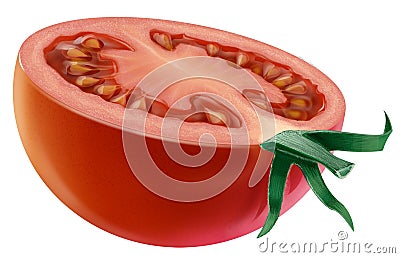 Sliced tomato piece Stock Photo
