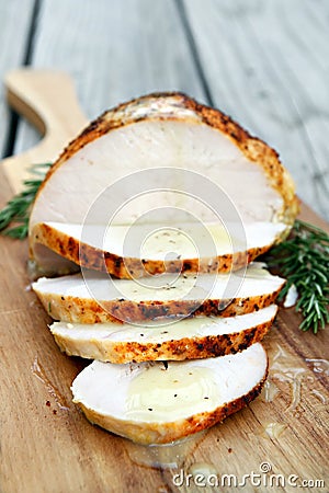 Sliced Turkey Breast Stock Photo