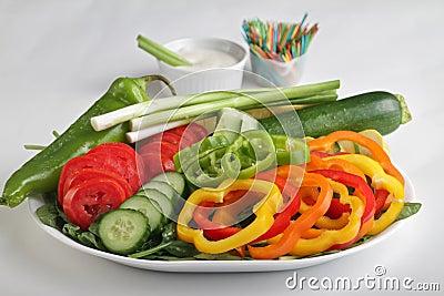 Sliced Vegetables Stock Photo