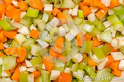 Sliced Vegetables Stock Photo
