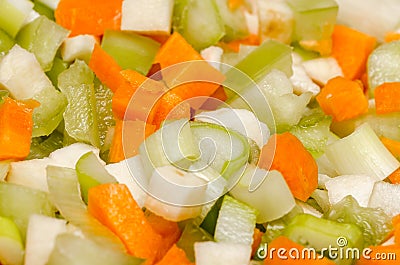 Sliced Vegetables Stock Photo