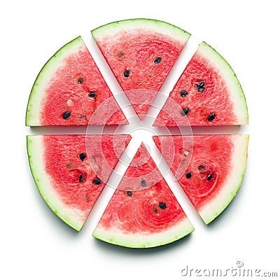 Sliced watermelon Stock Photo