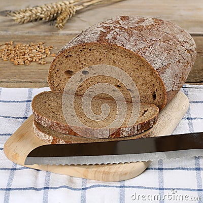 Sliced wheat bread Stock Photo