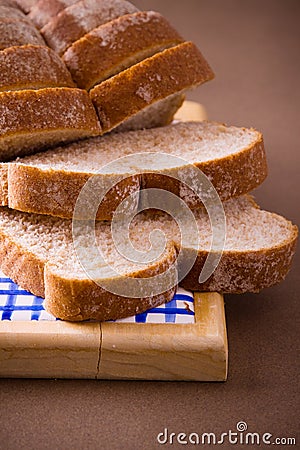 Sliced whole wheat bread Stock Photo