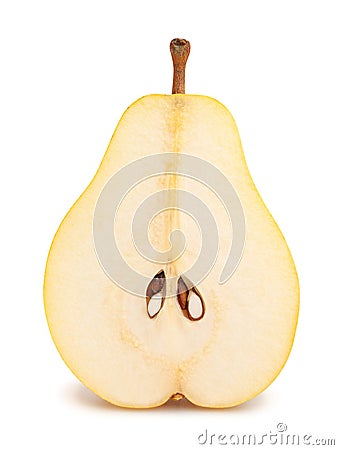 sliced yellow pear Stock Photo