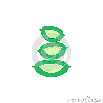 Slices aloe vera icon. Simple color vector elements of healing plant icons for ui and ux, website or mobile application Vector Illustration
