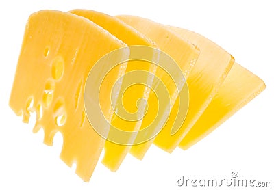 Slices cheese Stock Photo