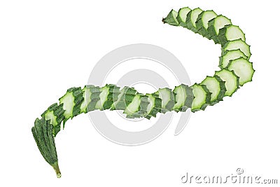 Slices of Chinese Okra Stock Photo
