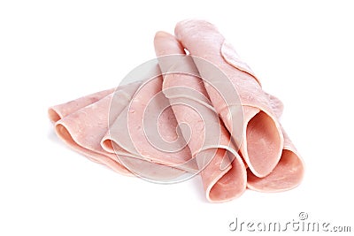 Slices of tasty ham Stock Photo