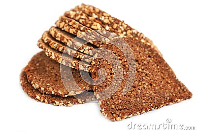 Slices of wholewheat bread Stock Photo