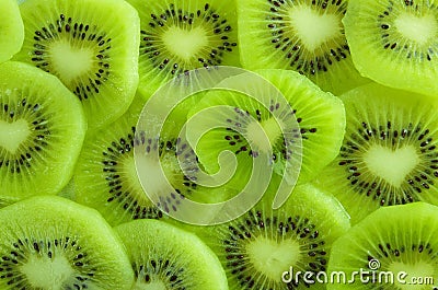 Slicing of juicy kiwi Stock Photo