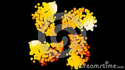 A slick modern motion graphics animation of an exploding, calmness, then imploding dot tunnel. Colorful Particles dots Stock Photo