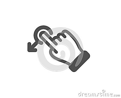 Drag drop gesture icon. Slide arrow sign. Swipe action. Vector Vector Illustration