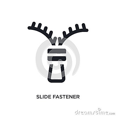 slide fastener isolated icon. simple element illustration from sew concept icons. slide fastener editable logo sign symbol design Vector Illustration