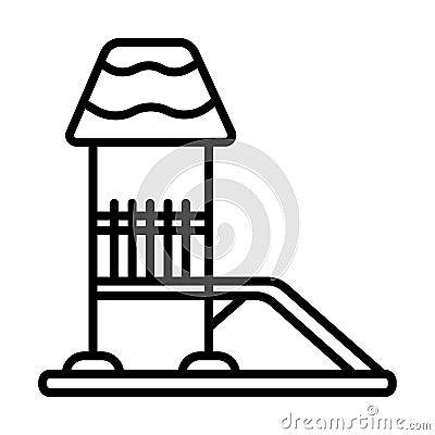 Slide icon vector Cartoon Illustration