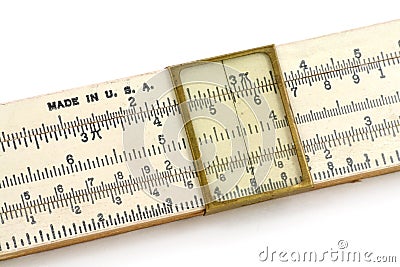 A slide rule Stock Photo