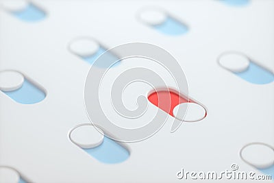 Slide switch and touch button, science and technology, 3d rendering Stock Photo