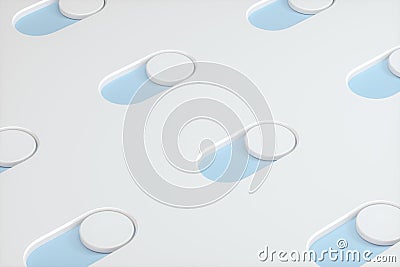 Slide switch and touch button, science and technology, 3d rendering Stock Photo