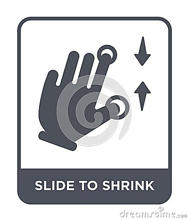 slide to shrink icon in trendy design style. slide to shrink icon isolated on white background. slide to shrink vector icon simple Vector Illustration