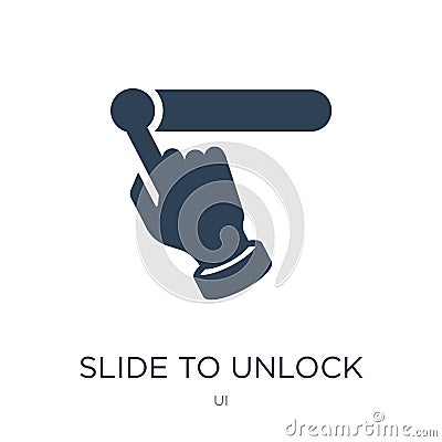 slide to unlock icon in trendy design style. slide to unlock icon isolated on white background. slide to unlock vector icon simple Vector Illustration