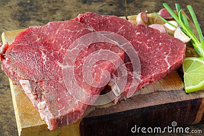 Slide top round beef Stock Photo