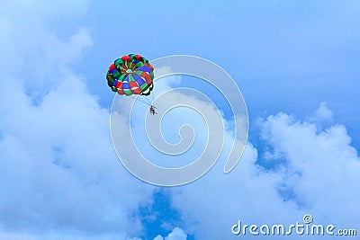 Sliding parachute Stock Photo