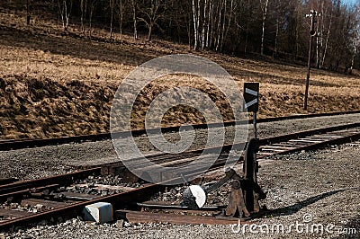 Sliding rail Stock Photo