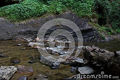 Sliding Rock Pisgah National Forest Stock Photo