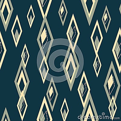 Slightly Off, wonky irregular diamonds in rows, seamless vector repeat Vector Illustration