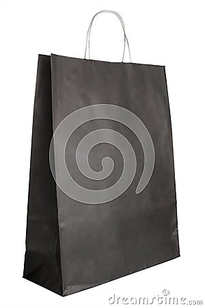 Slightly used black paper bag Stock Photo