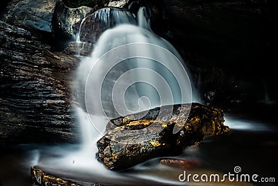 Long exposure of water stream Stock Photo