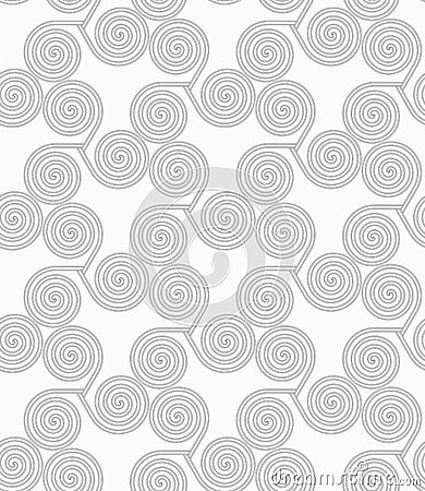 Slim gray small striped spirals three turn Stock Photo