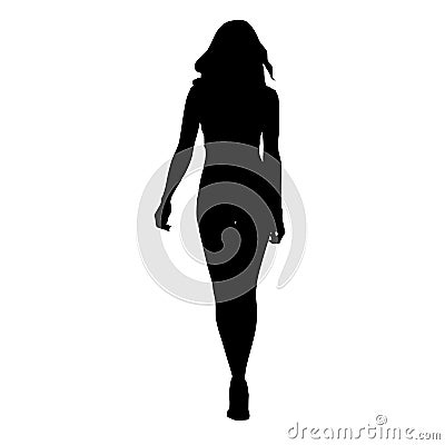 Slim woman vector silhouette Vector Illustration