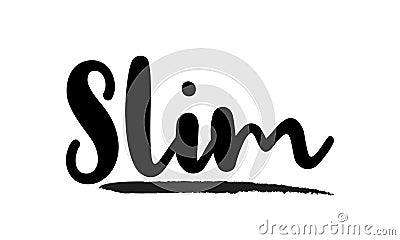 Slim Stylish Typography Text Lettering Phrase Vector Design Vector Illustration