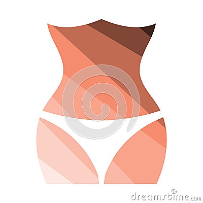 Slim waist icon Vector Illustration