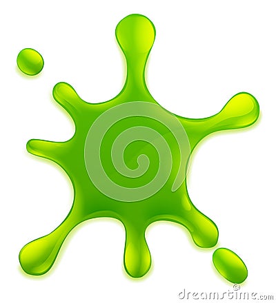 Slime Green Goo Messy Blobs Splat Vector Illustration